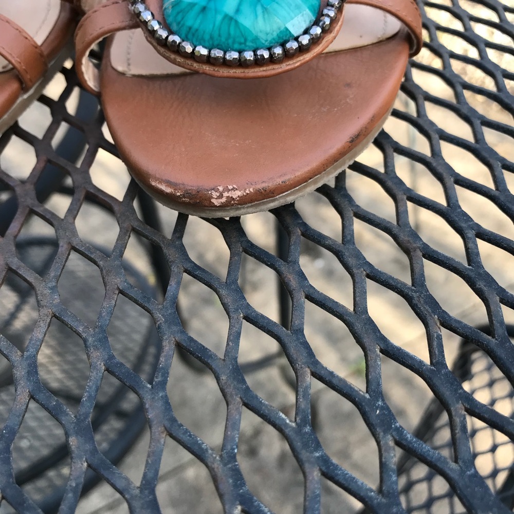 💕SOLD💕JustFab Daniela Wedged Sandals - Picture 4 of 8
